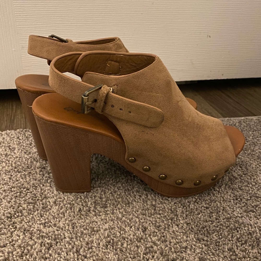 Suede Clog Sandals
